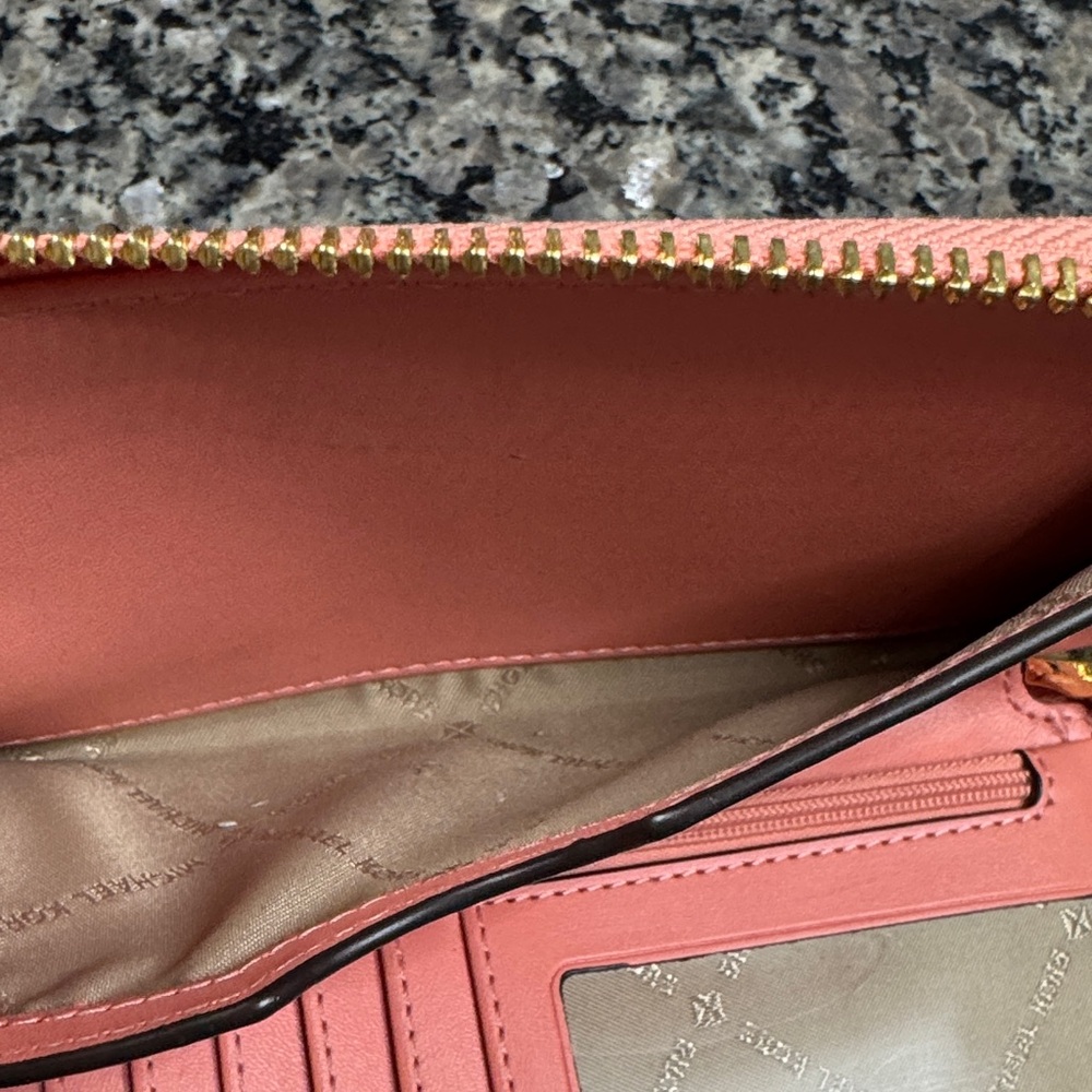 Michael Kors Coral leather Wristlet Clutch - Picture 12 of 16